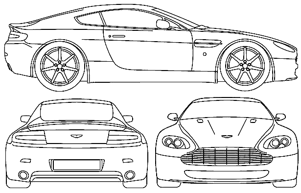 Кола Aston Martin V8 Vantage 2005