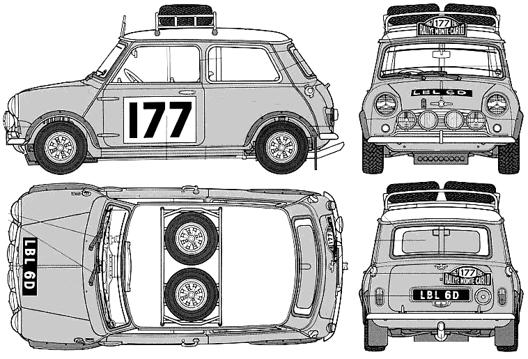 Bil Austin Mini Cooper S 1275 Rally 1965