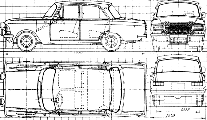 Кола AZLK Moskvich 412 1967-89 