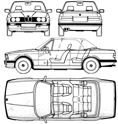 Bil BMW 325 Cabriolet 1988 (E30) 