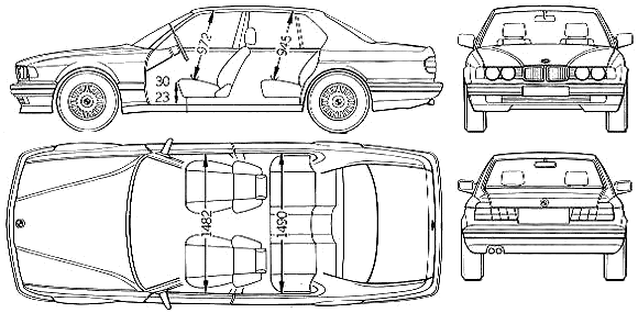 Bil BMW 7-Series 1994 (E32) 