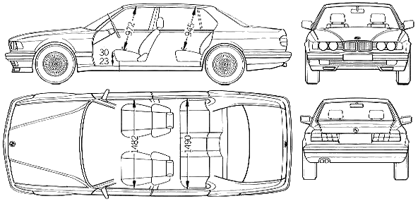 Bil BMW 7-Series L 1994 (E32) 
