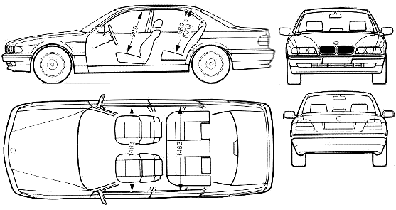 Bil BMW 7-Series 1997 (E38) 