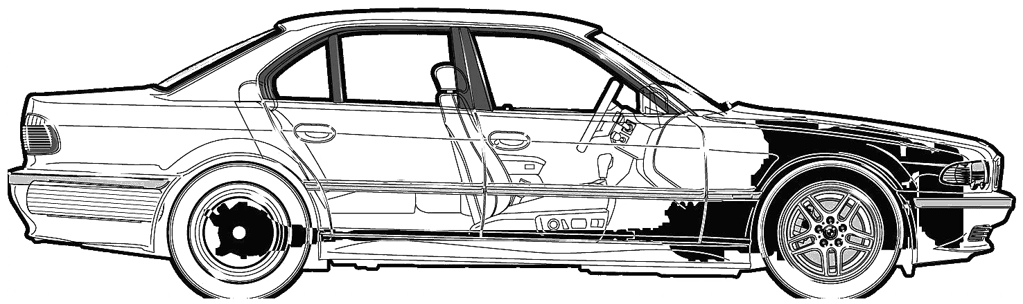 Bil BMW 740i 2001 (E38) 