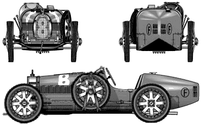 Bil Bugatti 35 1925