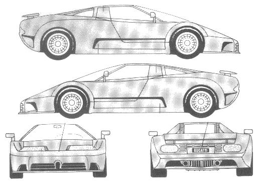 Bil Bugatti EB 110
