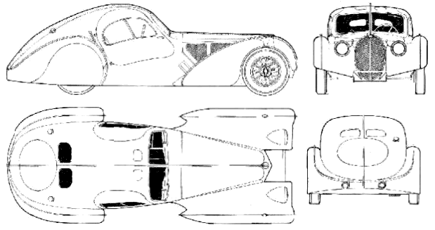 Bil Bugatti T 57 SC Atlantic 