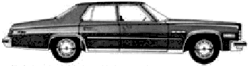 Bil Buick LeSabre Custom 4-Door Sedan 1975 