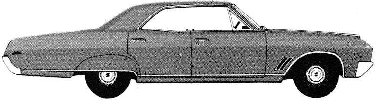 Bil Buick Skylark 4-Door Hardtop 1967 