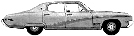 Bil Buick Skylark Custom 4-Door Sedan 1968