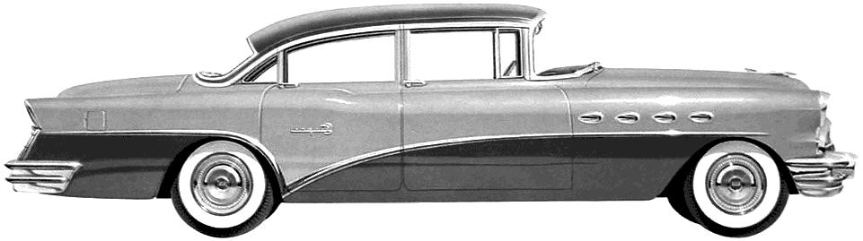 Bil Buick Super 4-Door Sedan 1956 