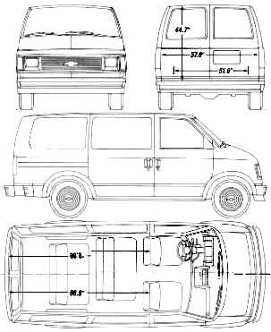 Кола Chevrolet Astro LWB 1990