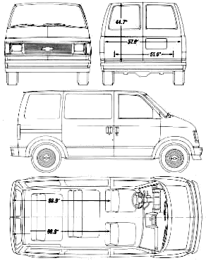 Bil Chevrolet Astro SWB 1990