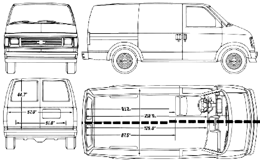 Кола Chevrolet Astro Van LWB 1990 