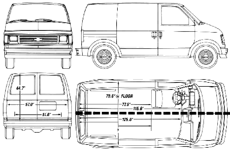 Кола Chevrolet Astro Van SWB 1990