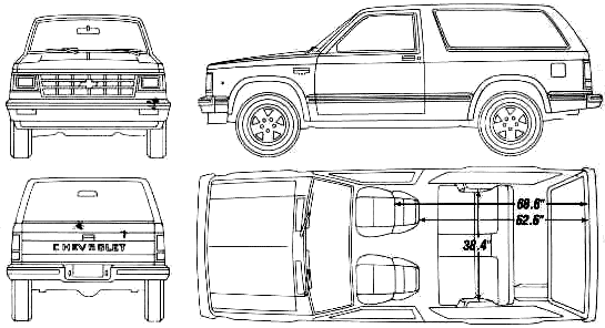Bil Chevrolet Blazer S-10 1990
