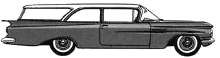 Кола Chevrolet Brookwood 2-Door Station Wagon 1959