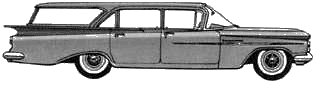 Кола Chevrolet Brookwood 4-Door Station Wagon 1959 