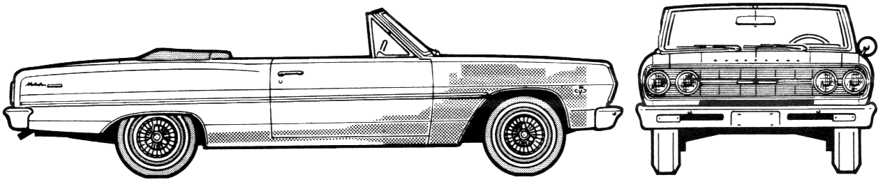 Bil Chevrolet Chevelle Malibu Convertible 1965