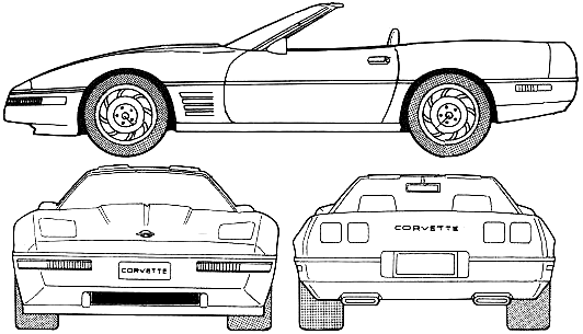 Bil Chevrolet Corvette Convertible 1992