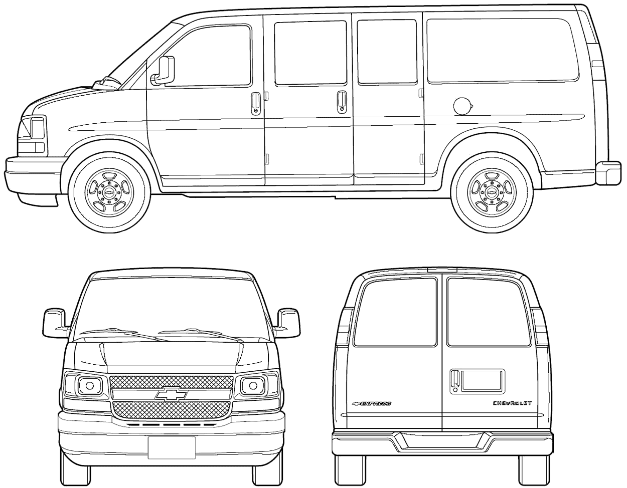 Кола Chevrolet Express Van 2005 