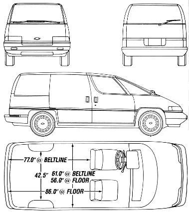 Кола Chevrolet Lumina APV Van 1990 