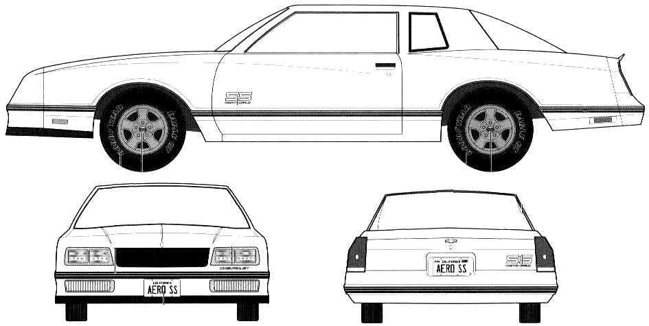 Bil Chevrolet Monte Carlo SS Aeroback 1987 