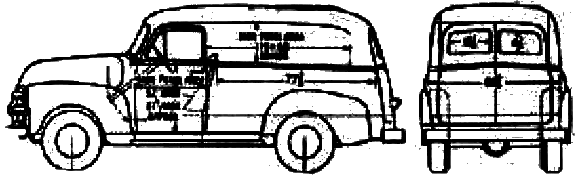 Bil Chevrolet Panel Delivery 3105 1954 
