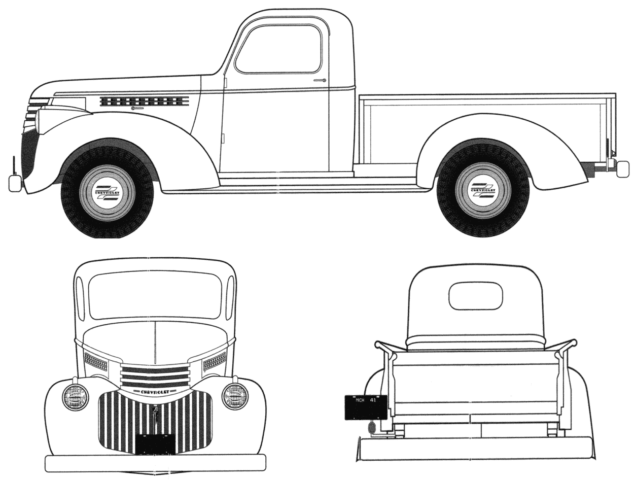 Bil Chevrolet Pick-Up 1946