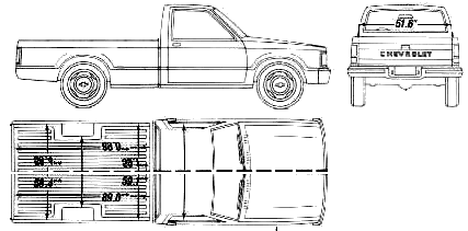 Auto  Chevrolet S-10 Long Bed 1990