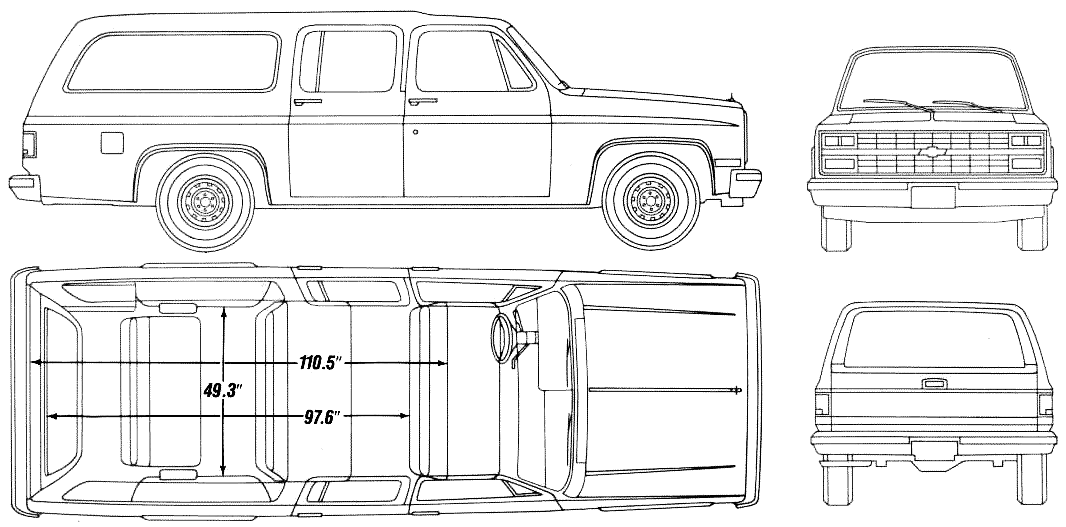 Кола Chevrolet Suburban 1984