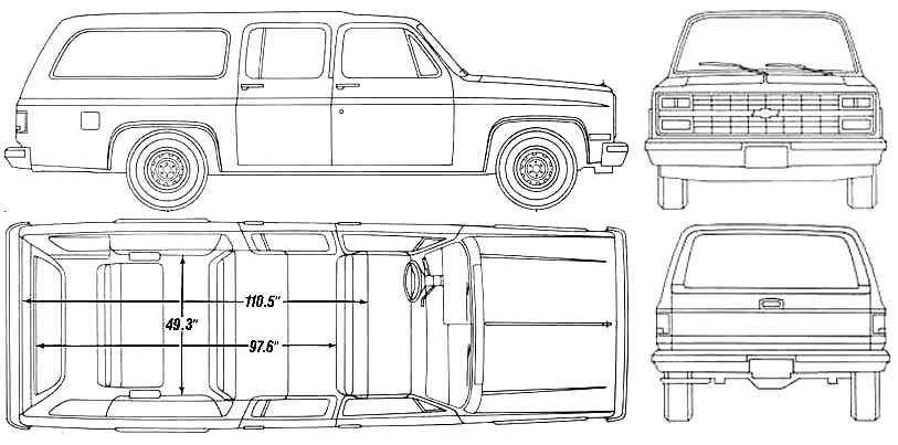 Кола Chevrolet Suburban 1990
