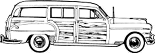 Bil Chrysler Town and Country Station Wagon 1949 