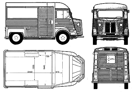 Bil Citroen 1000 Van 1974