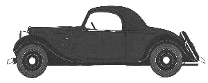 Bil Citroen 11L Traction Avant Faux Cabriolet