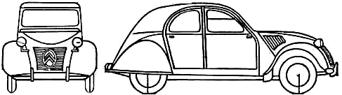 Bil Citroen 2CV 1954