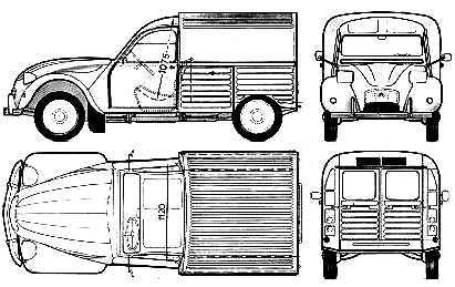 Кола Citroen 2CV Fourgonette 1974 
