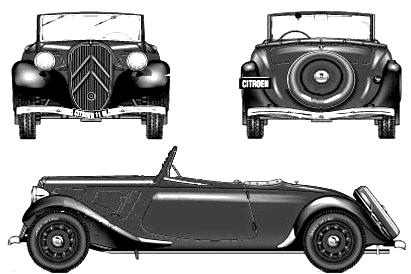 Кола Citroen Traction Avant 11BL Cabriolet 1939 