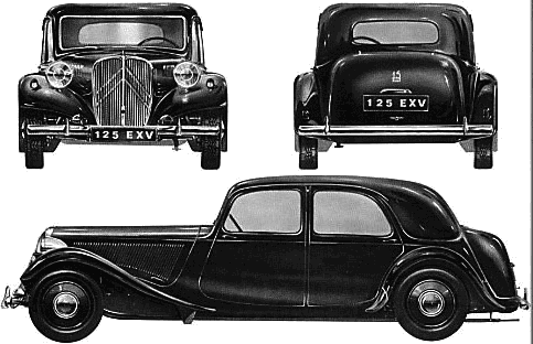 Bil Citroen Traction Avant 15CV 6H 1955