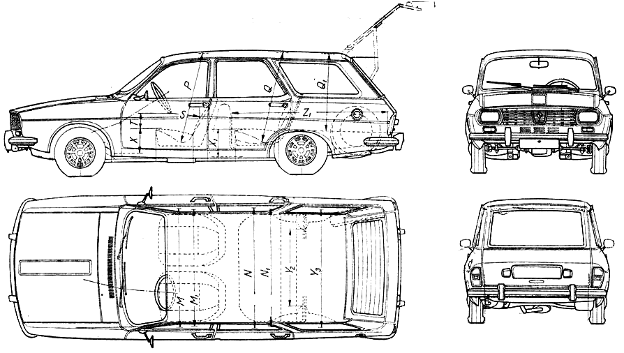 Bil Dacia 1300 Break Combi 