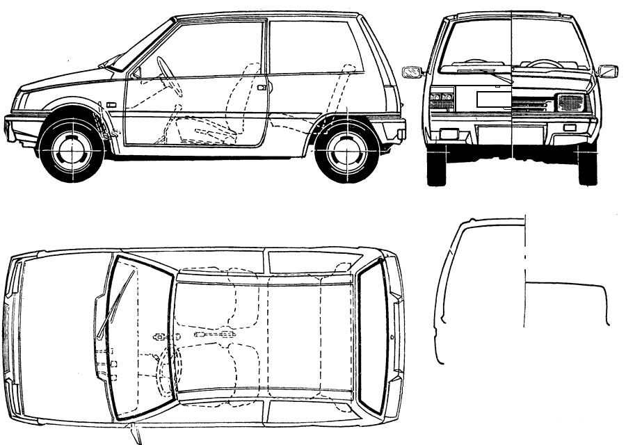 Bil Dacia 500 Lastun 1986