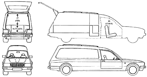 Bil (foto skitse tegning-bil ordning) Daimler Eagle Hearse 1990