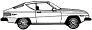 Bil (foto skitse tegning-bil ordning) Datsun 200SX Silvia 2-Door Coupe 1979