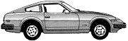 Auto  (foto skica kreslení-auto režim) Datsun 280ZX Fairlady 1979