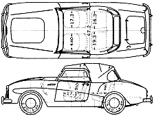 Auto  (foto skica kreslení-auto režim) Datsun Fairlady 213SPL 1962