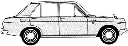 Auto  (foto skica kreslení-auto režim) Datsun Sunny 4-Door 1965