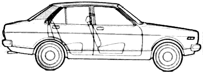 Auto  (foto skica kreslení-auto režim) Datsun Sunny B110 1981