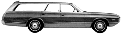 Bil Dodge Coronet Crestwood Station Wagon 1972 