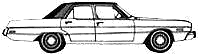 Bil Dodge Dart Custom 4-Door Sedan 1973