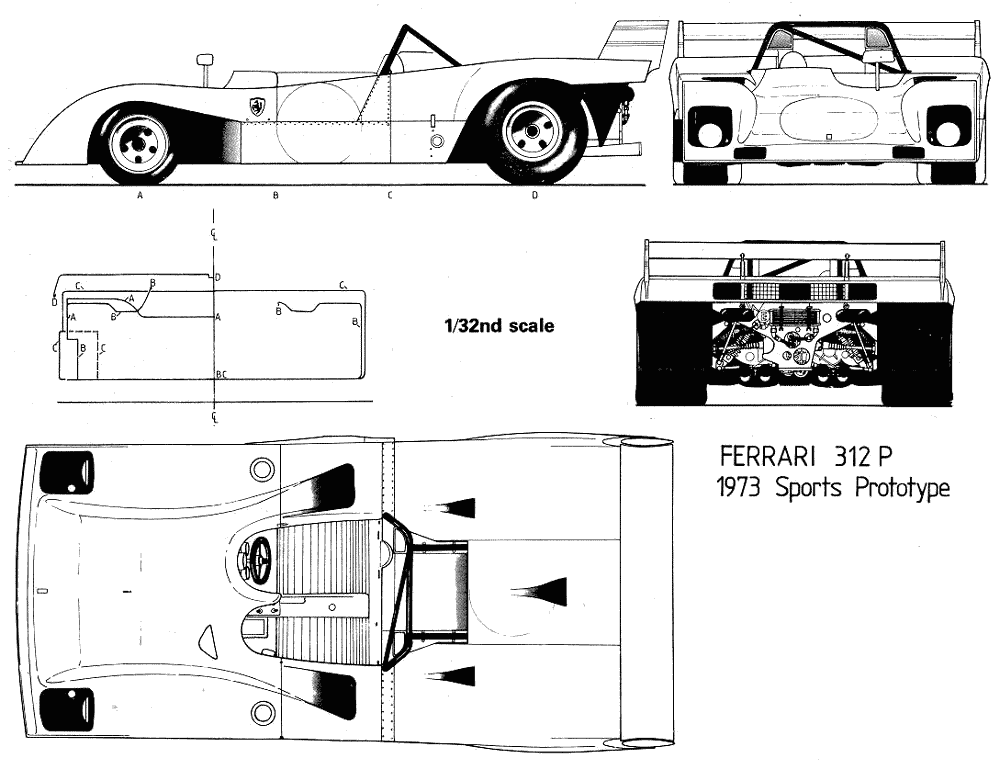 Bil Ferrari 312 P